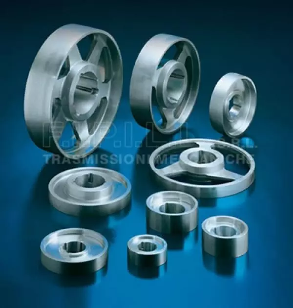 Pulegge a Fascia Piana in Alluminio con Alesaggio per Bussola Taper Lock